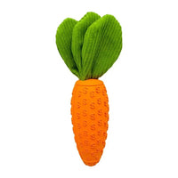 HKM-1275837 Durable Rubber and Plush Carrot Dog Chew Toy for Tooth Health and Playtime Fun