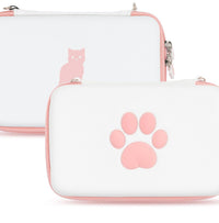 HKM-127635 Cat Paw Design Portable Storage Bag for Nintendo Switch with Card Slots