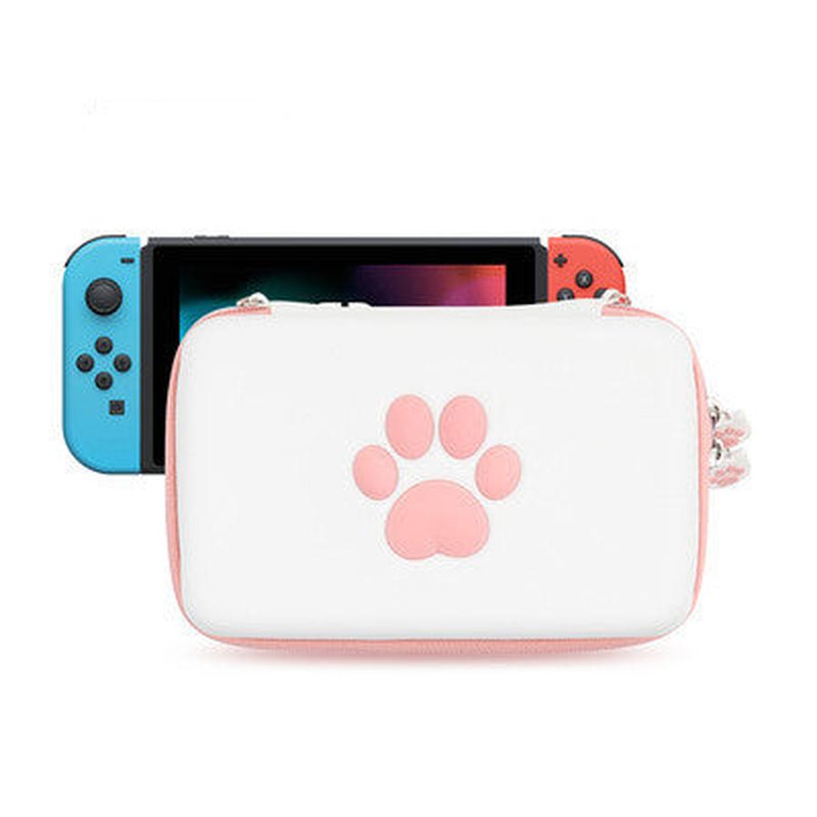 HKM-127635 Cat Paw Design Portable Storage Bag for Nintendo Switch with Card Slots