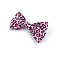 HKM-1276989 Leopard Print Rose Gold Pet Collar with Matching Leash and Bow