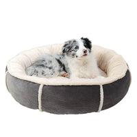 HKM-1277245 Universal Pet Bed for Small and Medium Dogs in Gray and Gray Blue, Round Nest Design