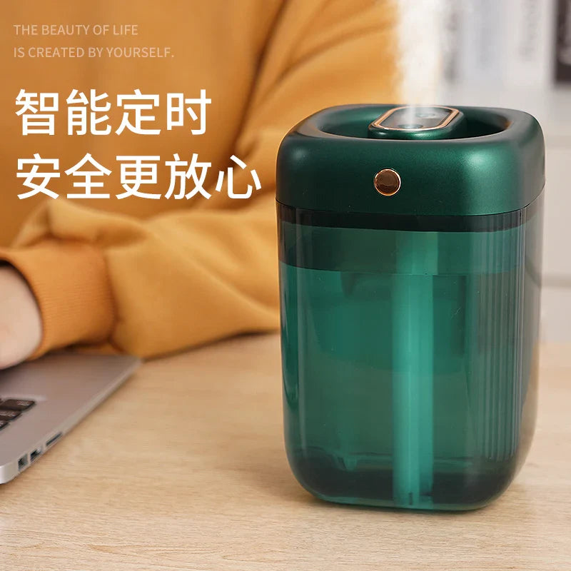 HKM-127763 Mini Ultrasonic Atomizer Humidifier for Home and Hotel Use, Green, USB Powered