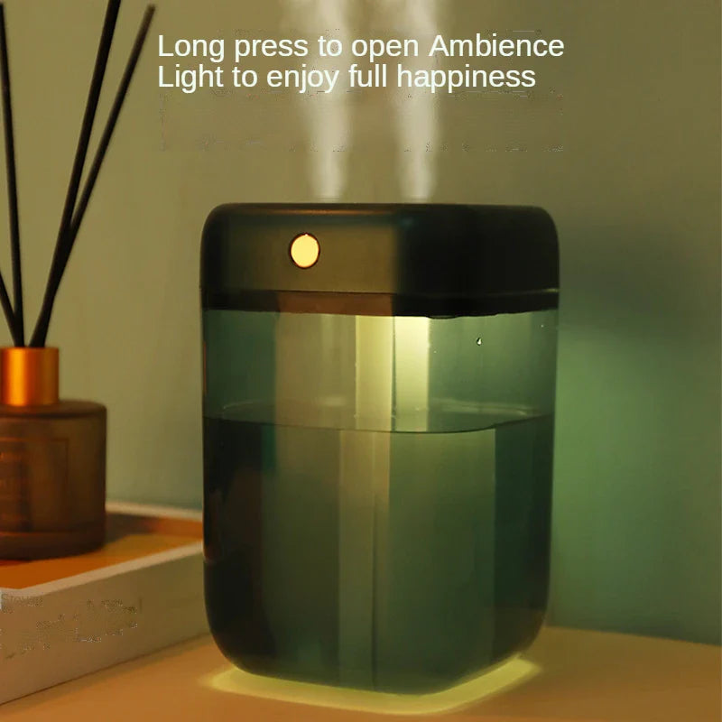 HKM-127763 Mini Ultrasonic Atomizer Humidifier for Home and Hotel Use, Green, USB Powered