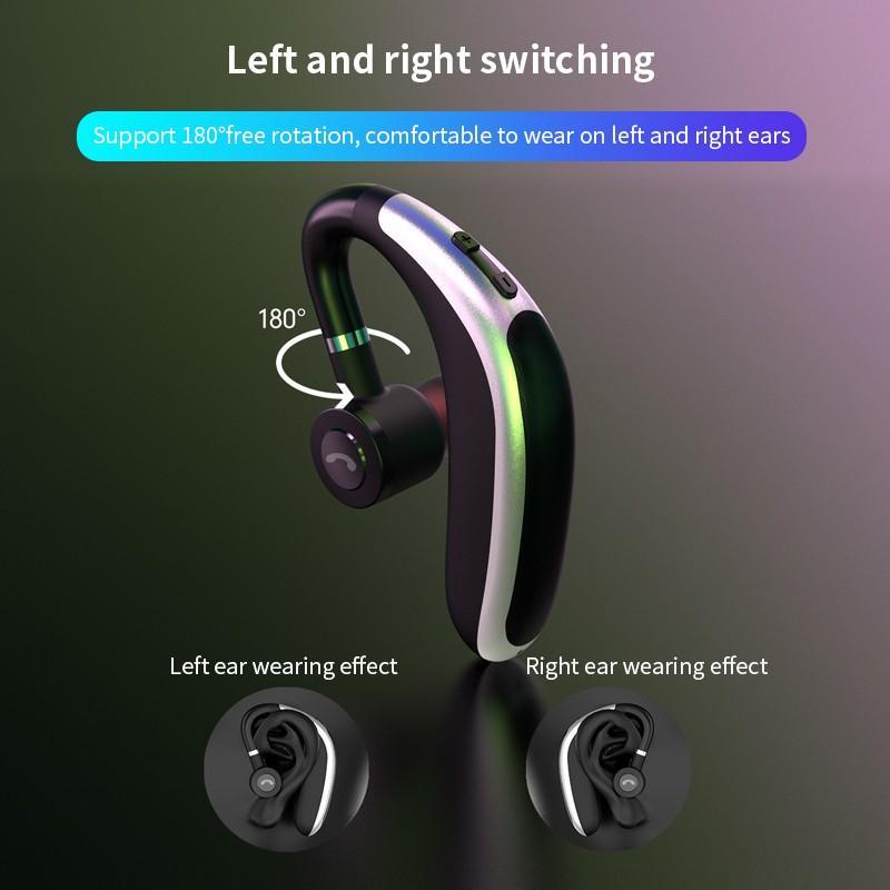 HKM-127763 Wireless In-Ear Bluetooth Headset with Call Function and Battery Display in White and Black