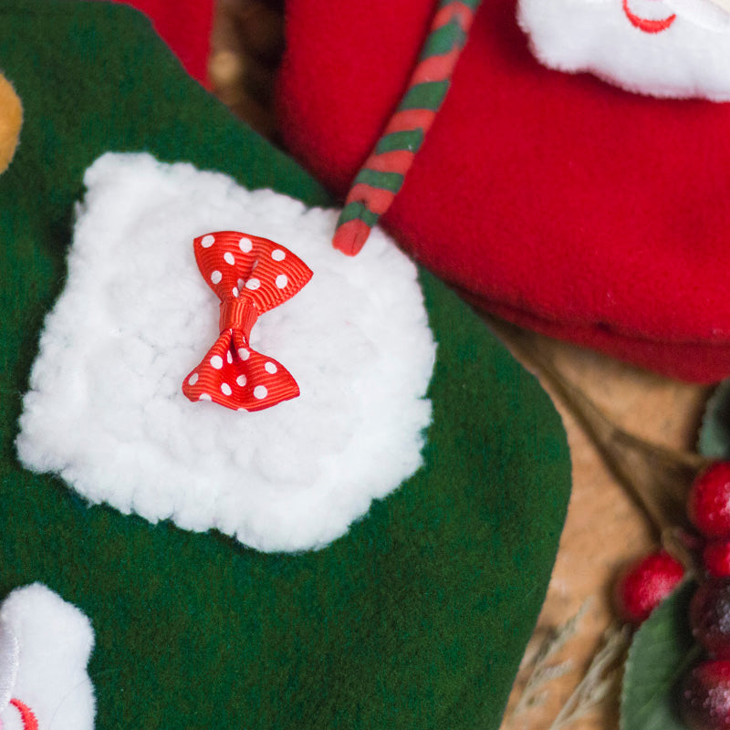 HKM-1278269 Christmas Plus Velvet Sweater for Small and Medium Dogs - Red and Green Options Available