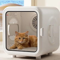 HKM-127827 Automatic Pet Hair Dryer Box with Speech Control and Temperature Settings for Cats and Small Dogs