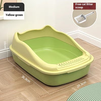 HKM-1278653 Oversized Semi-Enclosed Cat Litter Box with Anti-Splash Design in Various Colors
