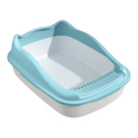 HKM-1278653 Oversized Semi-Enclosed Cat Litter Box with Anti-Splash Design in Various Colors