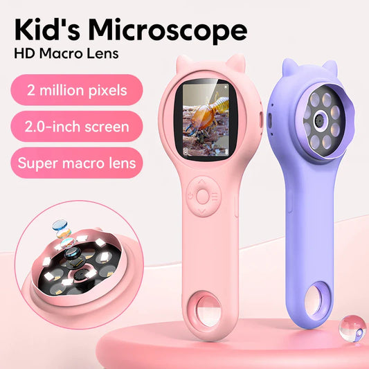 HKM-128019 Portable Mini Kids Pocket Microscope with Digital Camera for STEM Learning