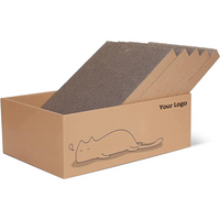 HKM-128083 Pack of 5 Extra Large Cat Scratching Boards, 11.4 Inch Reversible Cardboard Scratchers