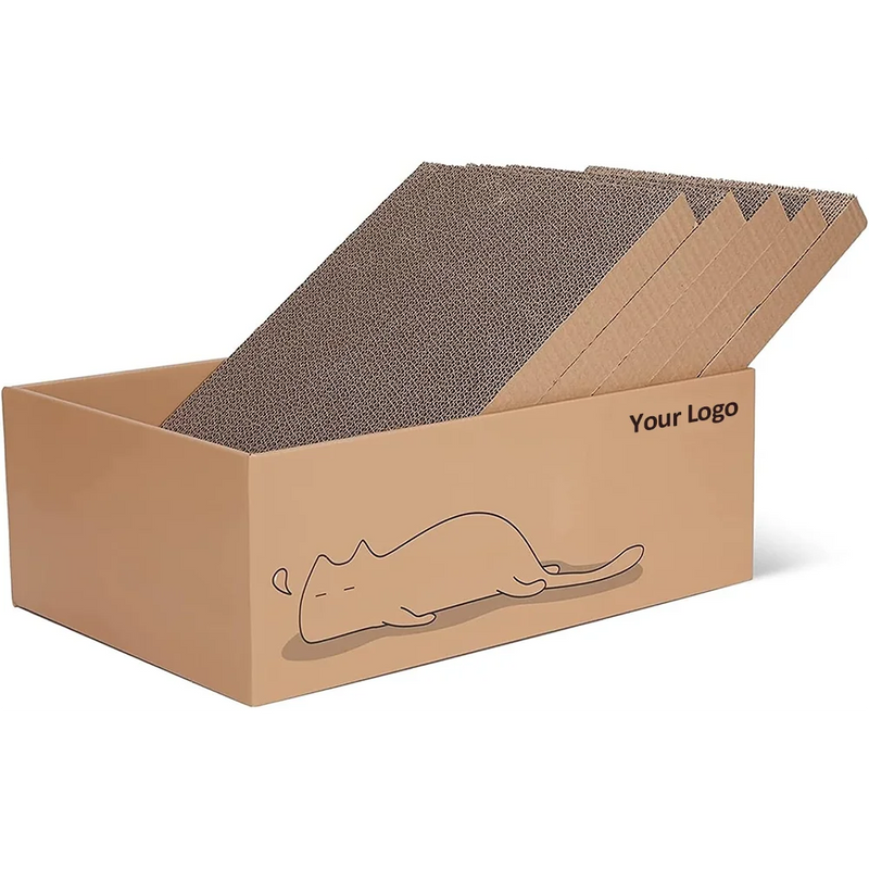 HKM-128083 Pack of 5 Extra Large Cat Scratching Boards, 11.4 Inch Reversible Cardboard Scratchers