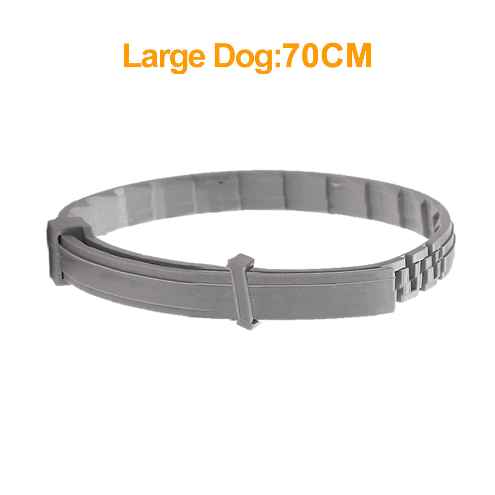 HKM-1280957 Flea-Repellent Silicone Collar for Large Dogs and Small Dogs or Cats - All-Season Design