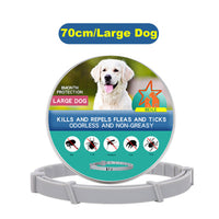 HKM-1280957 Flea-Repellent Silicone Collar for Large Dogs and Small Dogs or Cats - All-Season Design