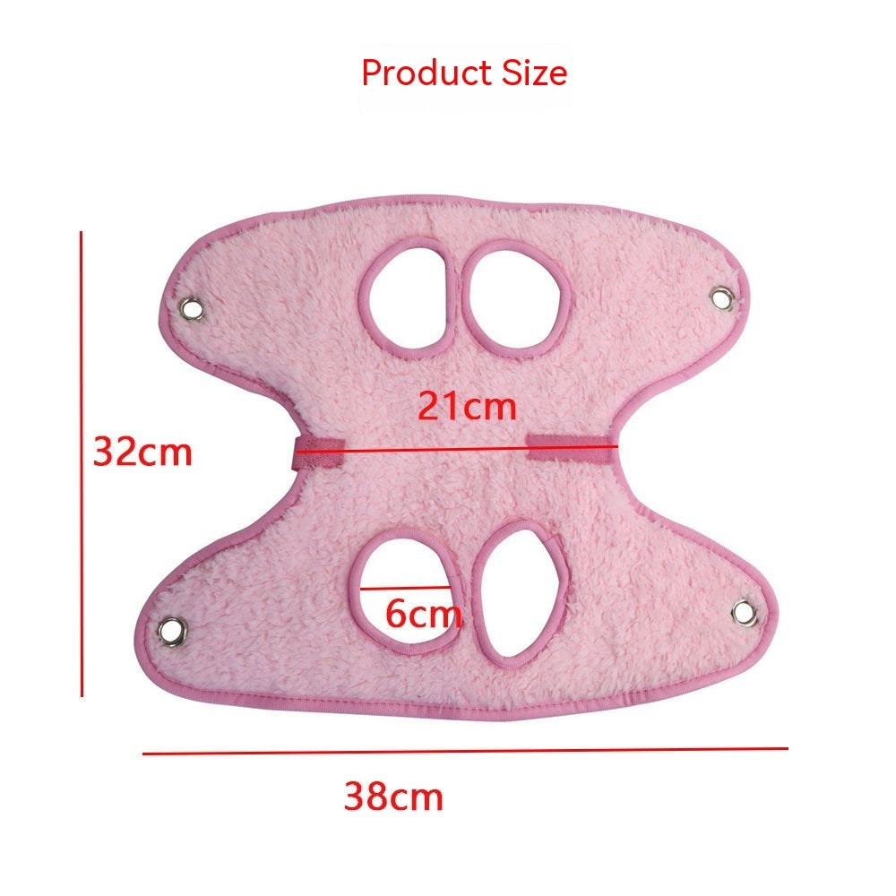 HKM-1281341 Cozy Flannel Cat Beauty Hammock in Gray and Pink, Load Capacity 12kg