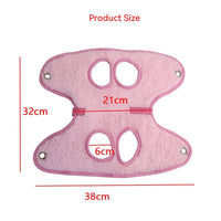 HKM-1281341 Cozy Flannel Cat Beauty Hammock in Gray and Pink, Load Capacity 12kg