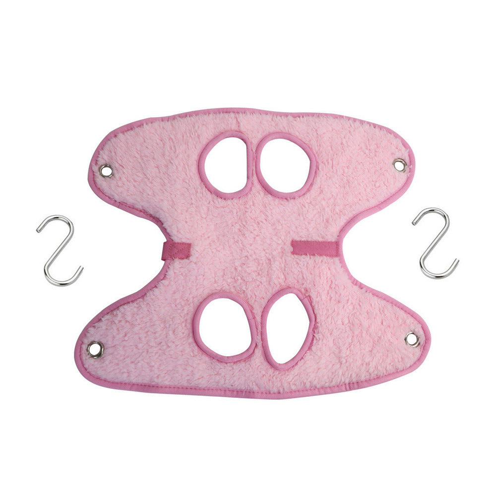 HKM-1281341 Cozy Flannel Cat Beauty Hammock in Gray and Pink, Load Capacity 12kg