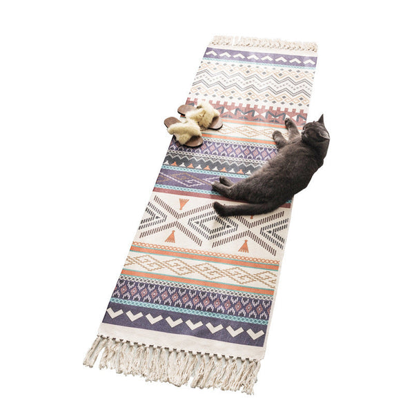HKM-128403 Hand-Woven Natural Cotton and Linen Tatami Mat - Available in 4 Colors and Multiple Sizes