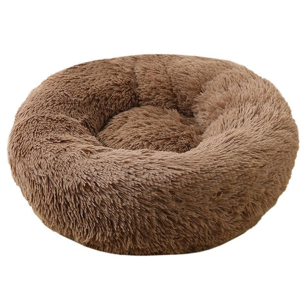 HKM-128403 Warm Plush Round Pet Bed for Dogs and Cats in Various Colors and Sizes