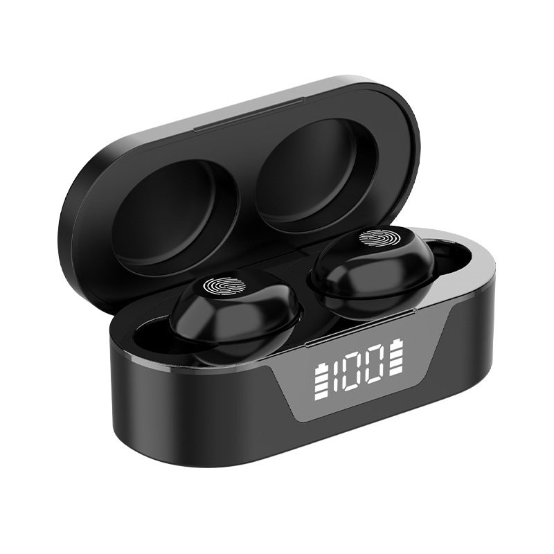 HKM-128467 Mini Bluetooth Headset with Touch Control and Battery Display, Stereo Sound, Multi-Point Connection
