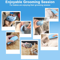 HKM-1284797 Cat Steam Brush for Shedding and Massage - Steamy Grooming Tool for Indoor Cats and Dogs