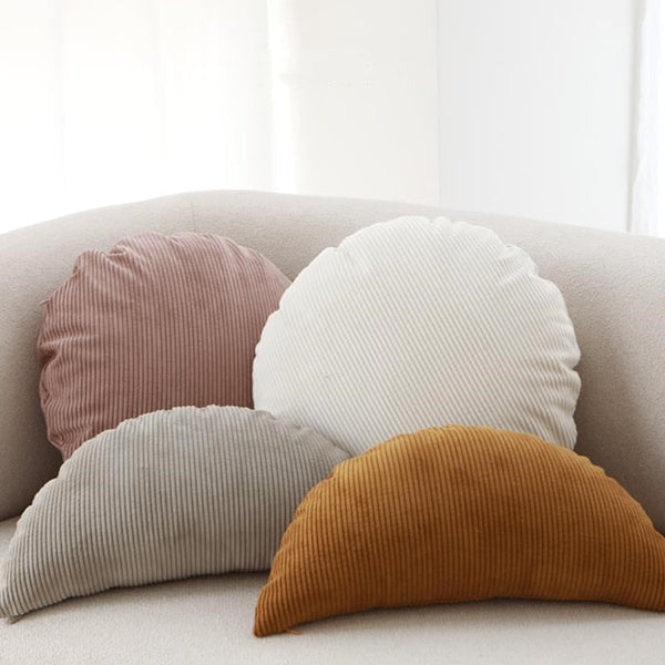 HKM-128531 Pinstripe Corduroy Round Cushion in Multiple Colors and Sizes