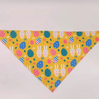 HKM-1286333 Digital Print Easter Bunny Egg Toy - Polyester Fabric, Soft & Durable, Triangle Towel Included