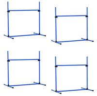 HKM-128915 4-Piece Dog Agility Training Set with Adjustable Jump Bars and Carry Bag