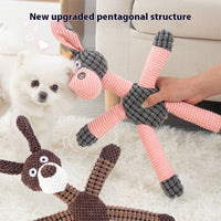 HKM-1289533 Plush Bite-Resistant Molar Toy for Pets - Pink Donkey & Coffee Dog Designs