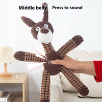 HKM-1289533 Plush Bite-Resistant Molar Toy for Pets - Pink Donkey & Coffee Dog Designs