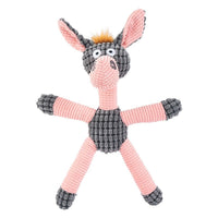 HKM-1289533 Plush Bite-Resistant Molar Toy for Pets - Pink Donkey & Coffee Dog Designs