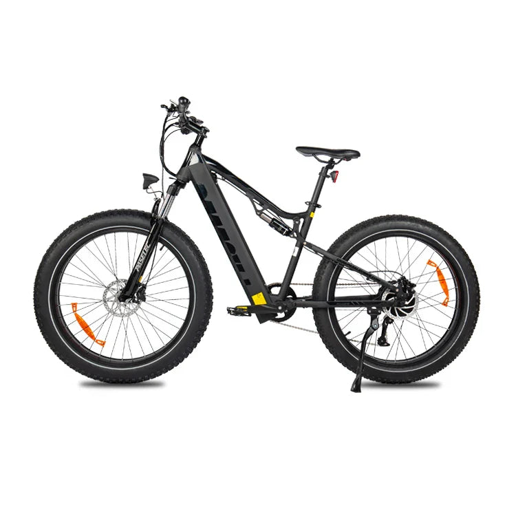 HKM-129043 48V 500W Fat Tire Mountain Bike with Aluminum Alloy Frame and 9-Speed Gears, 26" Wheels