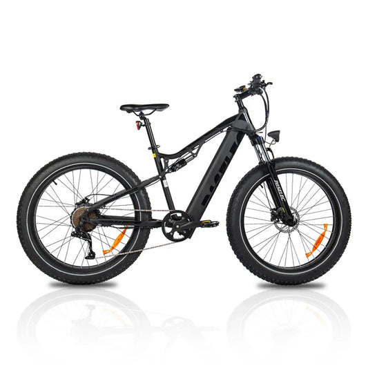 HKM-129043 48V 500W Fat Tire Mountain Bike with Aluminum Alloy Frame and 9-Speed Gears, 26" Wheels