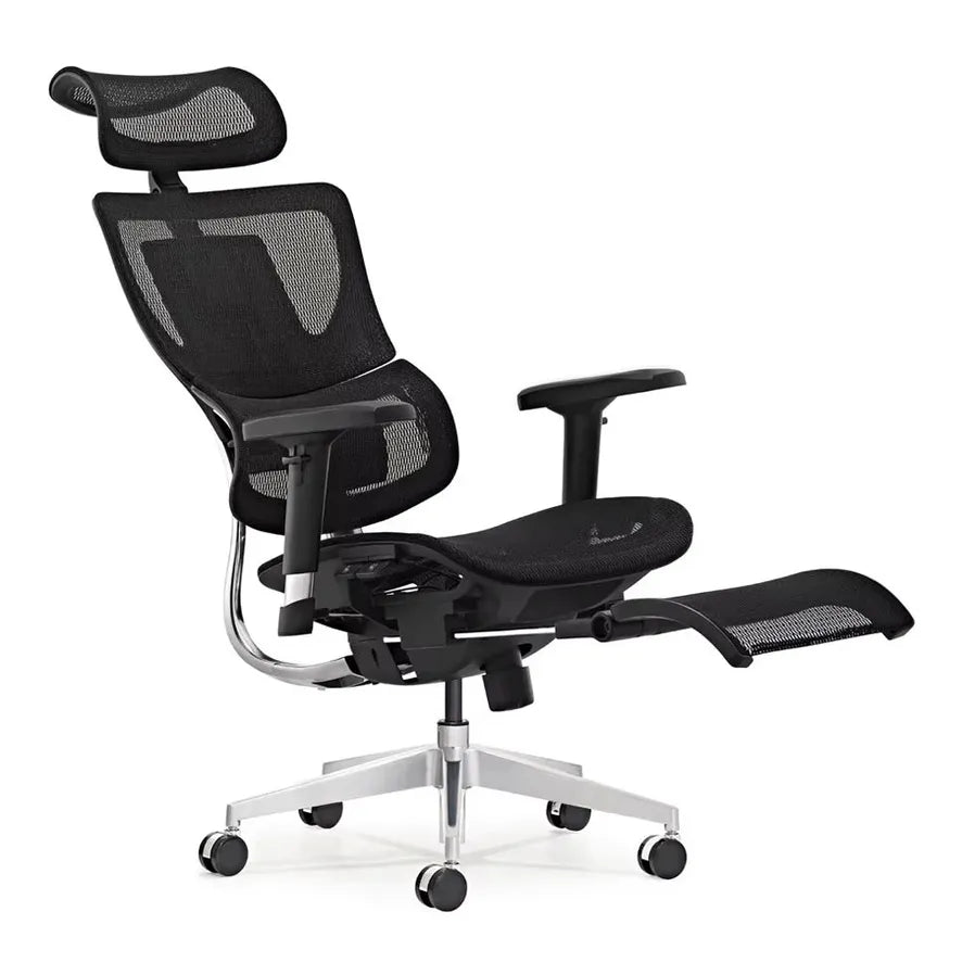 HKM-129171 Ergonomic Executive Office Chair with Adjustable Headrest and Swivel Features