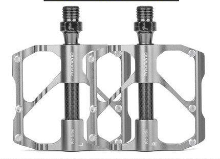HKM-129235 Carbon Fiber Mountain Bike Bearing Pedals - Lightweight & Durable 3-Pedal Set