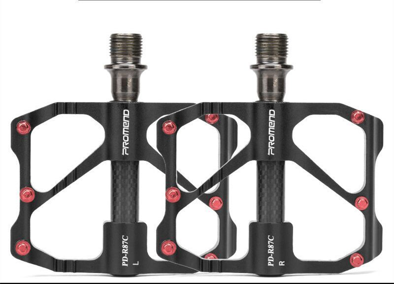 HKM-129235 Carbon Fiber Mountain Bike Bearing Pedals - Lightweight & Durable 3-Pedal Set