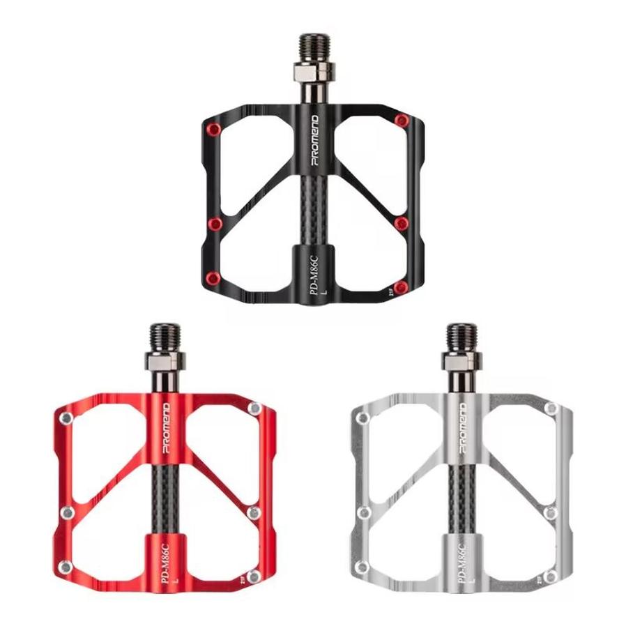 HKM-129235 Carbon Fiber Mountain Bike Bearing Pedals - Lightweight & Durable 3-Pedal Set