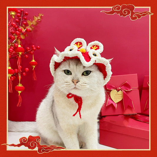 HKM-1292861 Festive Winter Pet Hats for Cats and Dogs ¨C Tiger, Fruit, Frog Designs