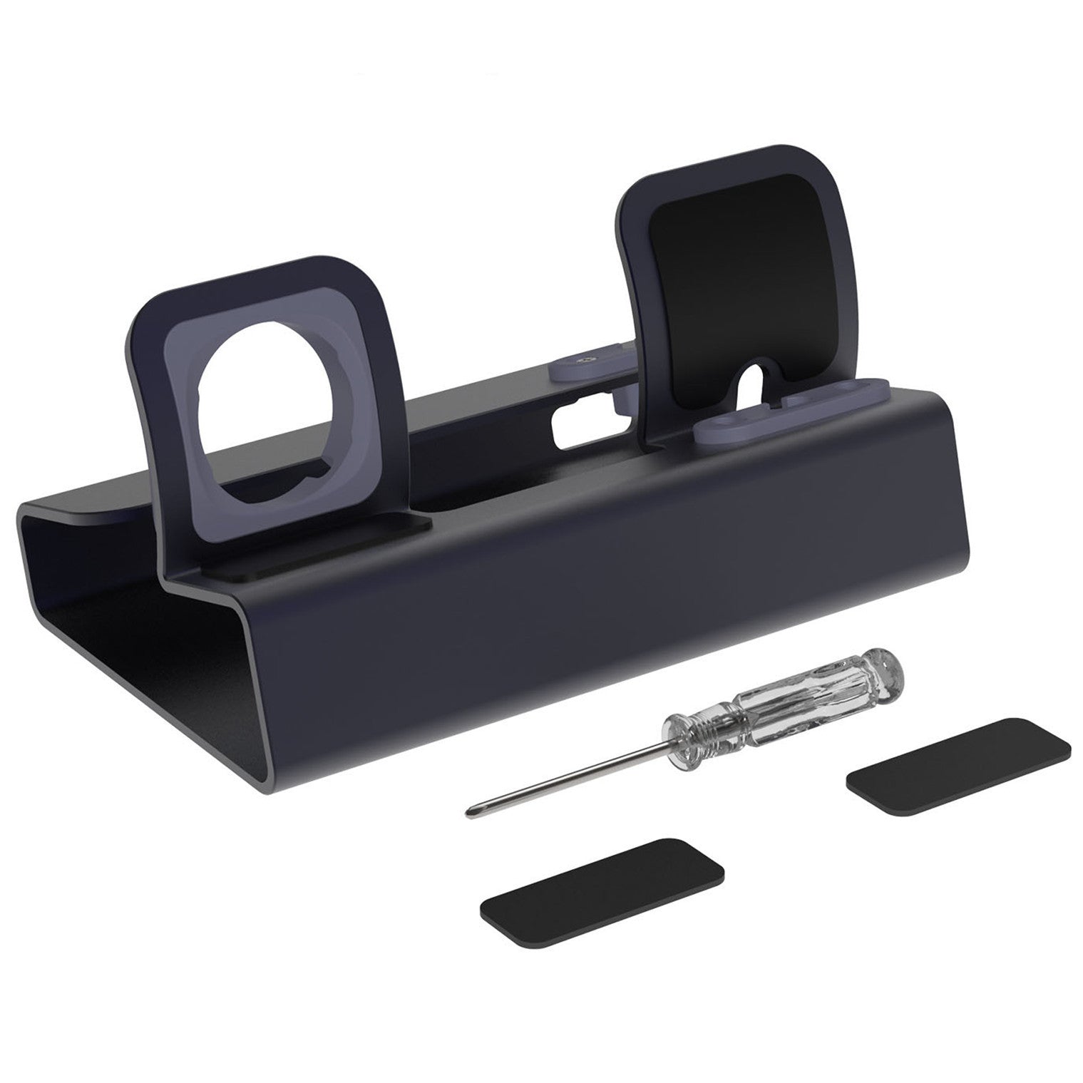 HKM-129427 Three-in-One Aluminum Alloy Charging Stand for iPhone, Apple Watch, and AirPods