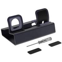 HKM-129427 Three-in-One Aluminum Alloy Charging Stand for iPhone, Apple Watch, and AirPods