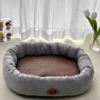HKM-1294525 Thickened Round Cat Nest Pet Bed for All Seasons - Various Colors and Sizes Available