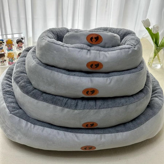 HKM-1294525 Thickened Round Cat Nest Pet Bed for All Seasons - Various Colors and Sizes Available