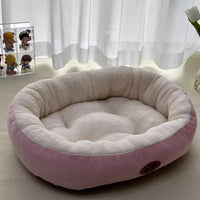 HKM-1294525 Thickened Round Cat Nest Pet Bed for All Seasons - Various Colors and Sizes Available