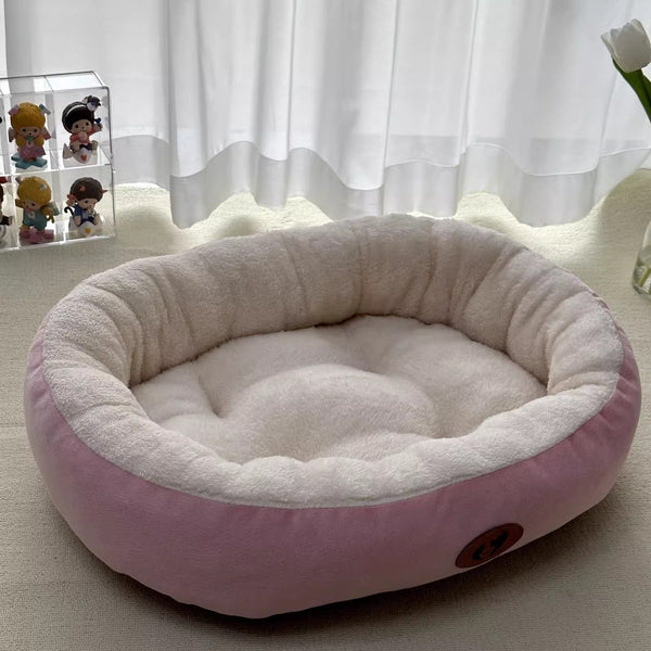 HKM-1294525 Thickened Round Cat Nest Pet Bed for All Seasons - Various Colors and Sizes Available