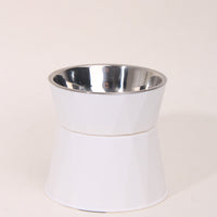 HKM-1294653 Stainless Steel Pet Bowl with High Foot Neck Protection for Cats ¨C Available in Pink, Blue, and White