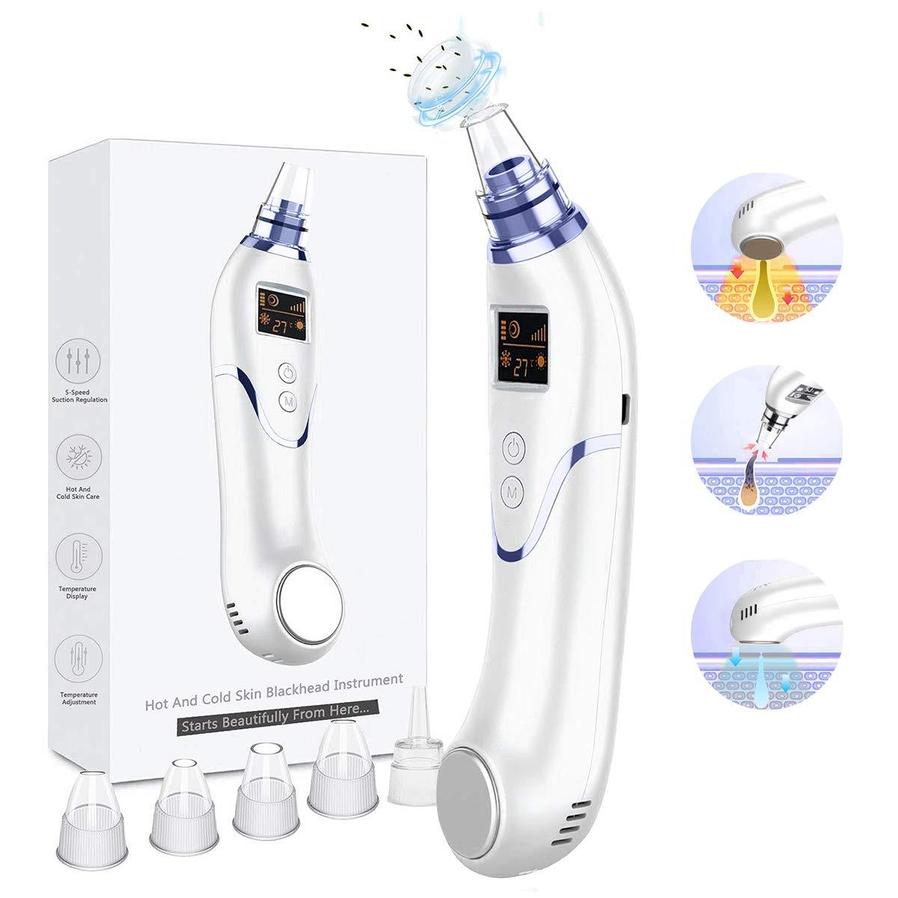 HKM-129619 Hot and Cold Suction Blackhead Remover with Cooling and Heating Functions