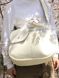 HKM-1296701 Portable Cat Carrier Bag for Cats Under 12 kg in Black and White Color Options