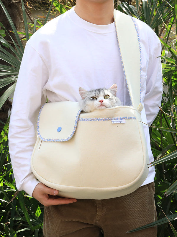 HKM-1296701 Portable Cat Carrier Bag for Cats Under 12 kg in Black and White Color Options