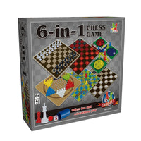 HKM-129683 6-in-1 Educational Family Game Set for Kids - Intelligent Chess and Strategy Toys