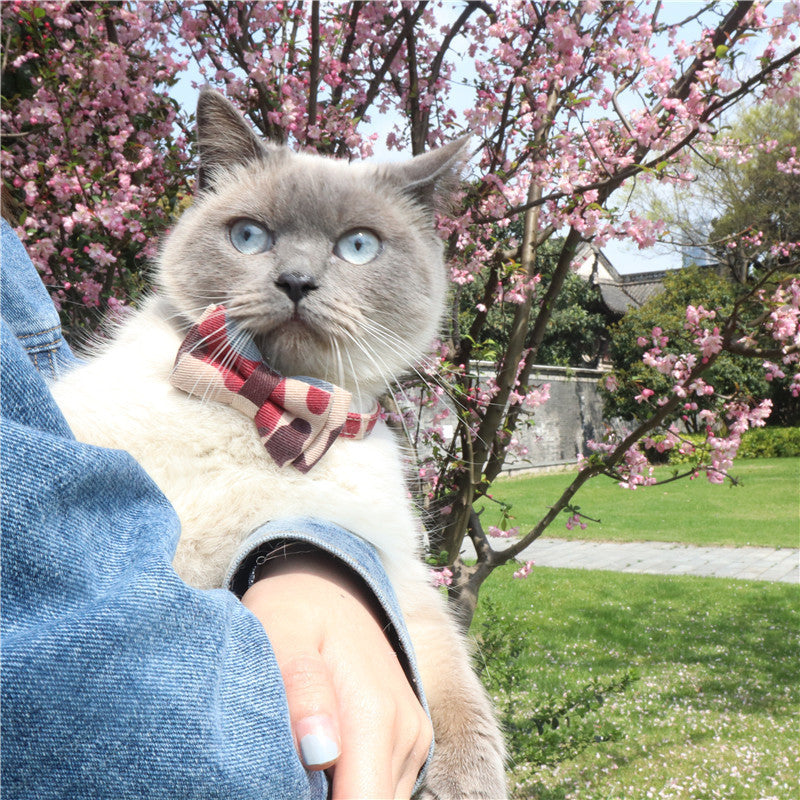 HKM-1297085 Camouflage Bowknot Pet Collar - Blue, Green, Colorful PU Material