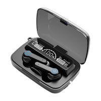 HKM-129747 Bluetooth Binaural Headset with Stereo Sound, 20m Range, Call Function, Voice Control, and Battery Display - M19 Black